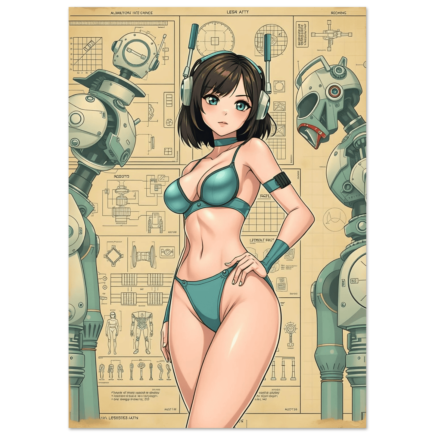 🌸🪐🎀👽Création Anime Rétro Sci-Fi ☄️42 - Aura Studio Déco
