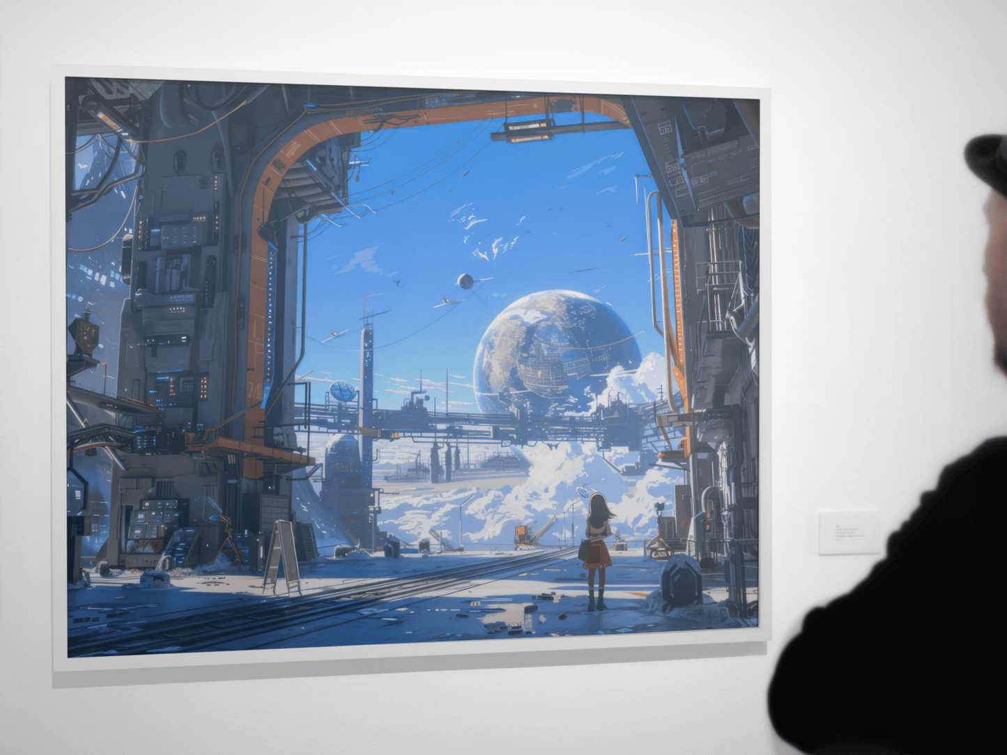 🐉🇯🇵✨ Affiche encadrée métal CLI-FI Anime Concept – Urban Galaxy - Aura Studio Déco