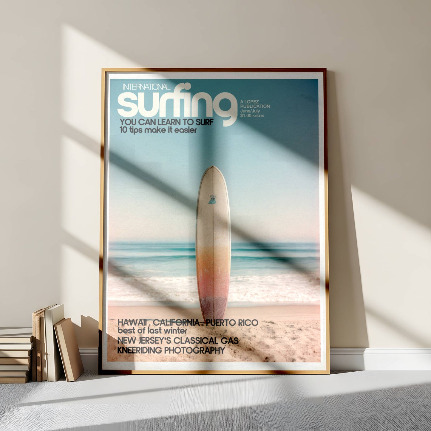 Poster Planche de Surf – Photographie vintage bord de mer