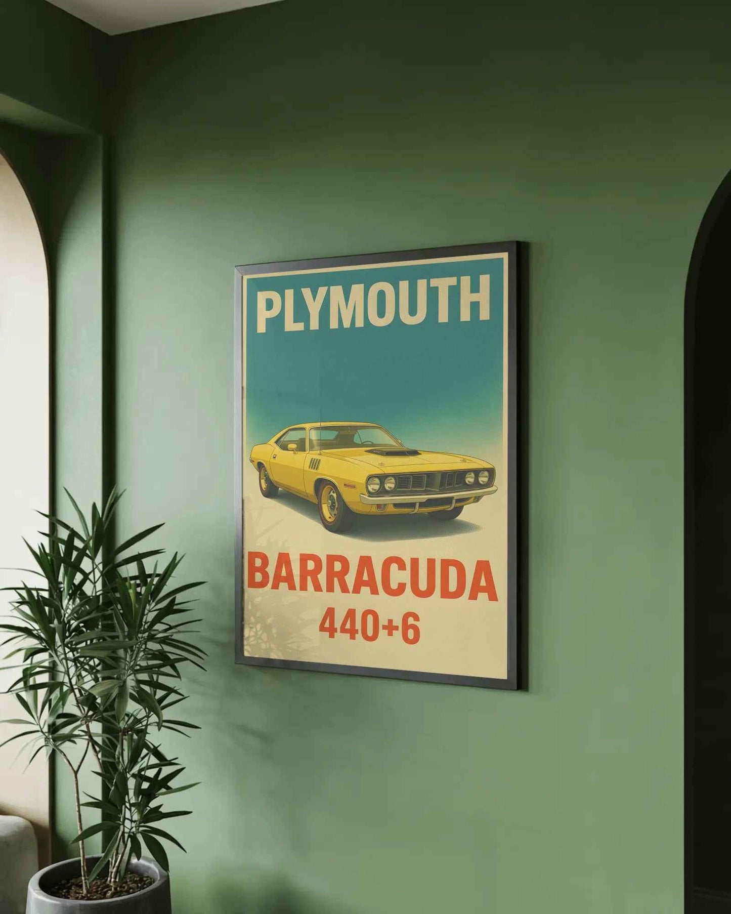 🏆🀣📺 Affiche Automobile Vintage Yellow Legend - Aura Studio Déco