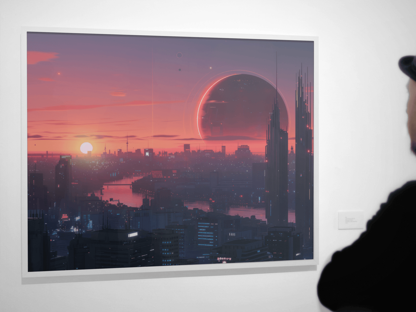 🐉🇯🇵✨ Affiche encadrée métal CLI-FI Anime Concept – Blade City - Aura Studio Déco
