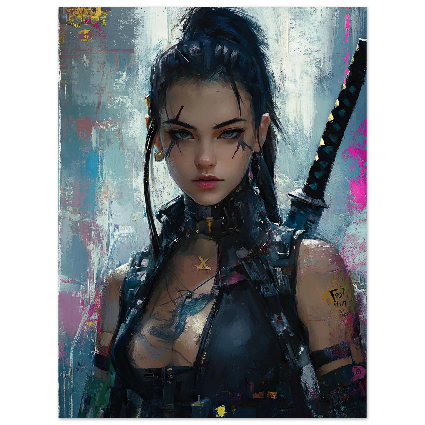 🧬Affiche Murale CYBERGIRL ULTIMATE SERIE 20☢️ - Aura Studio Déco