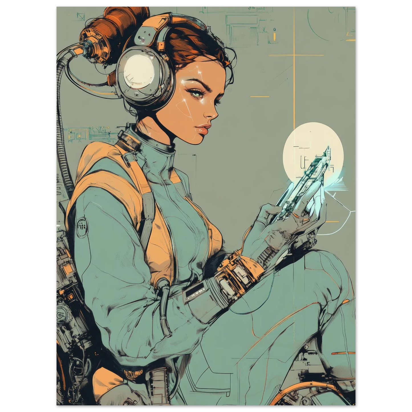 ✨ RETRO FUTUR MECHA WOMENS — Starship Series #48 - Aura Studio Déco