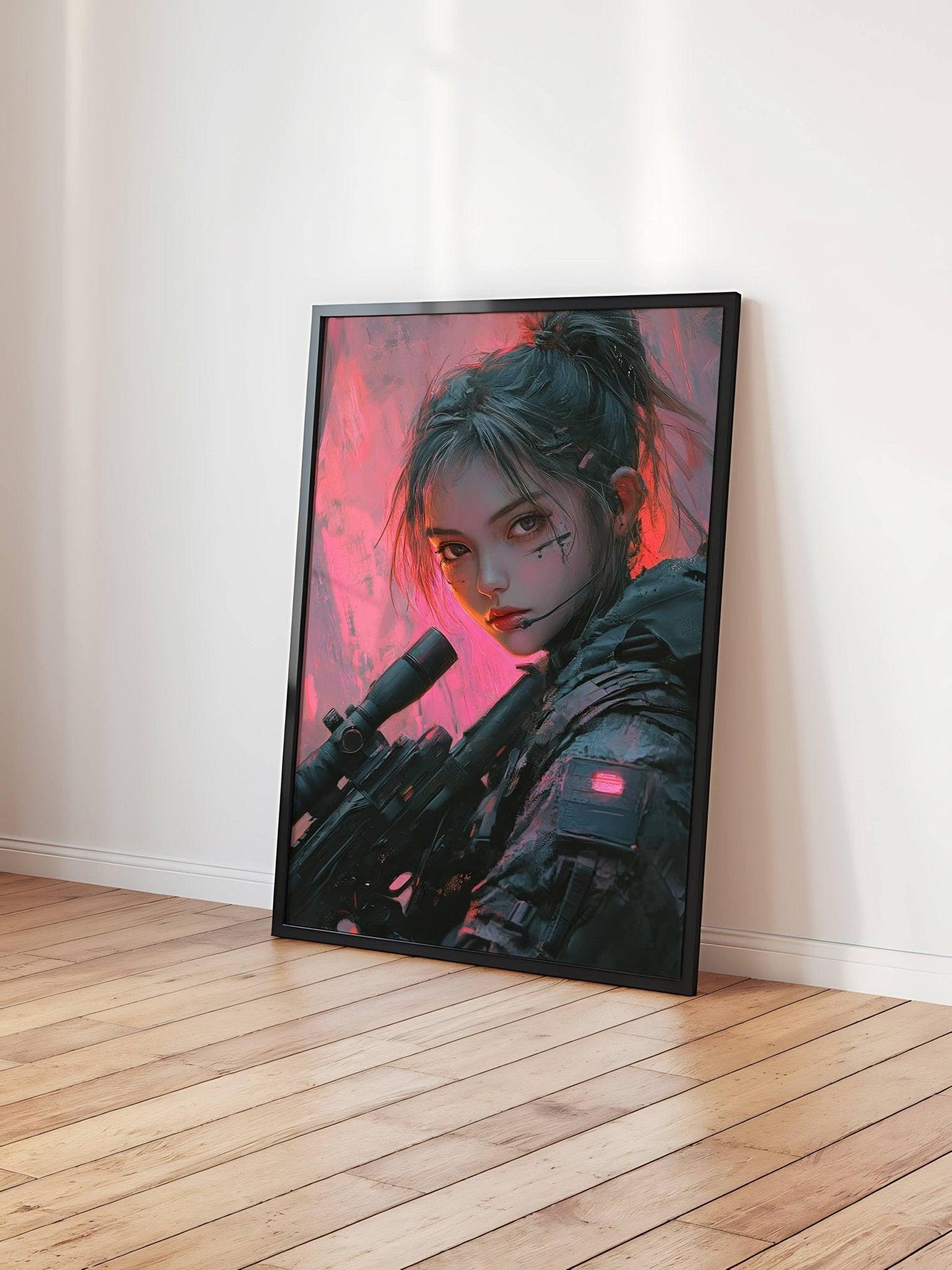 🧬Estampe d 'Art Affiche Cyber Girl Hors-série # 6 – Art Mural Cyberpunk - Aura Studio Déco