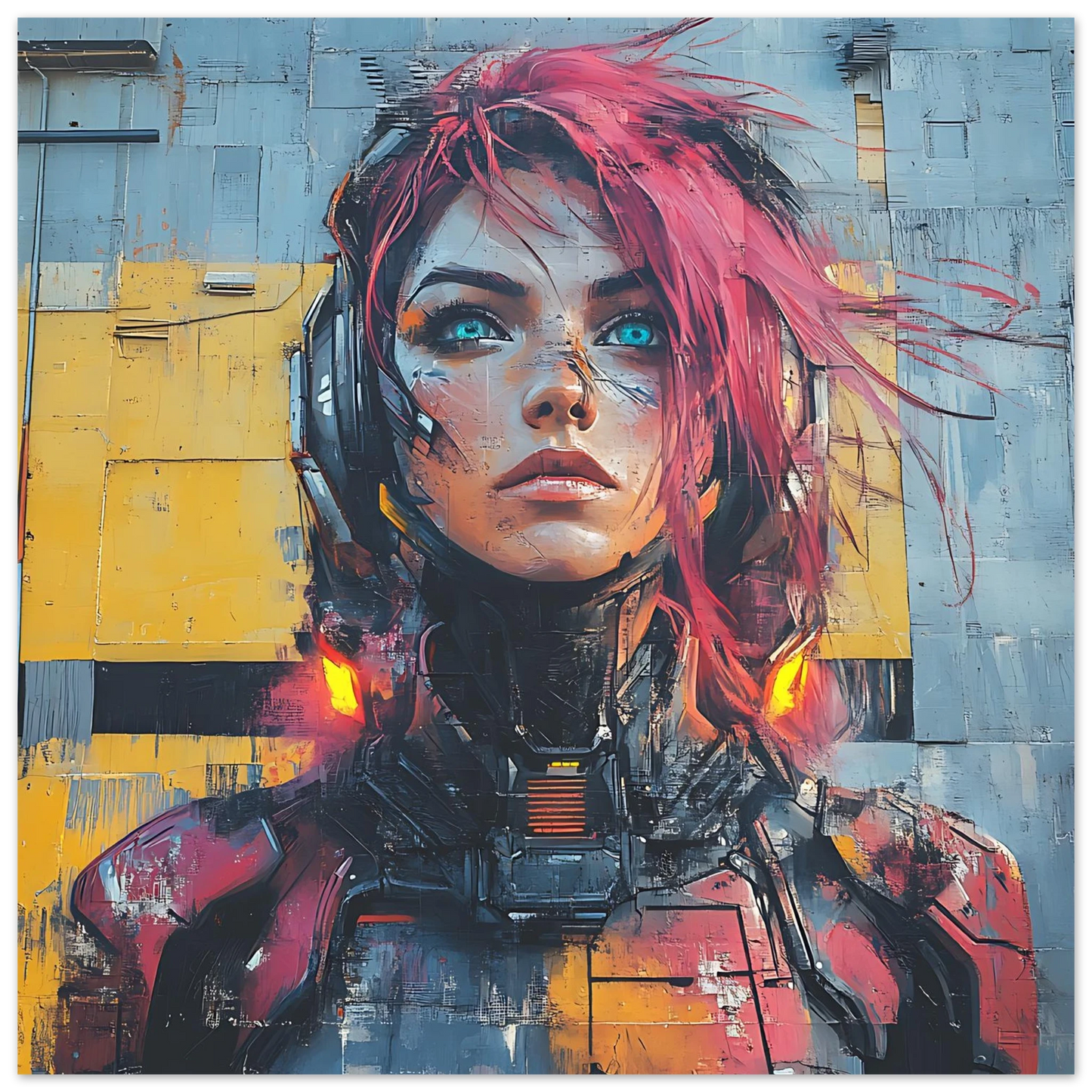 ☢️🧬Affiche Murale Survival Neon Fury Girls #3 - Aura Studio Déco