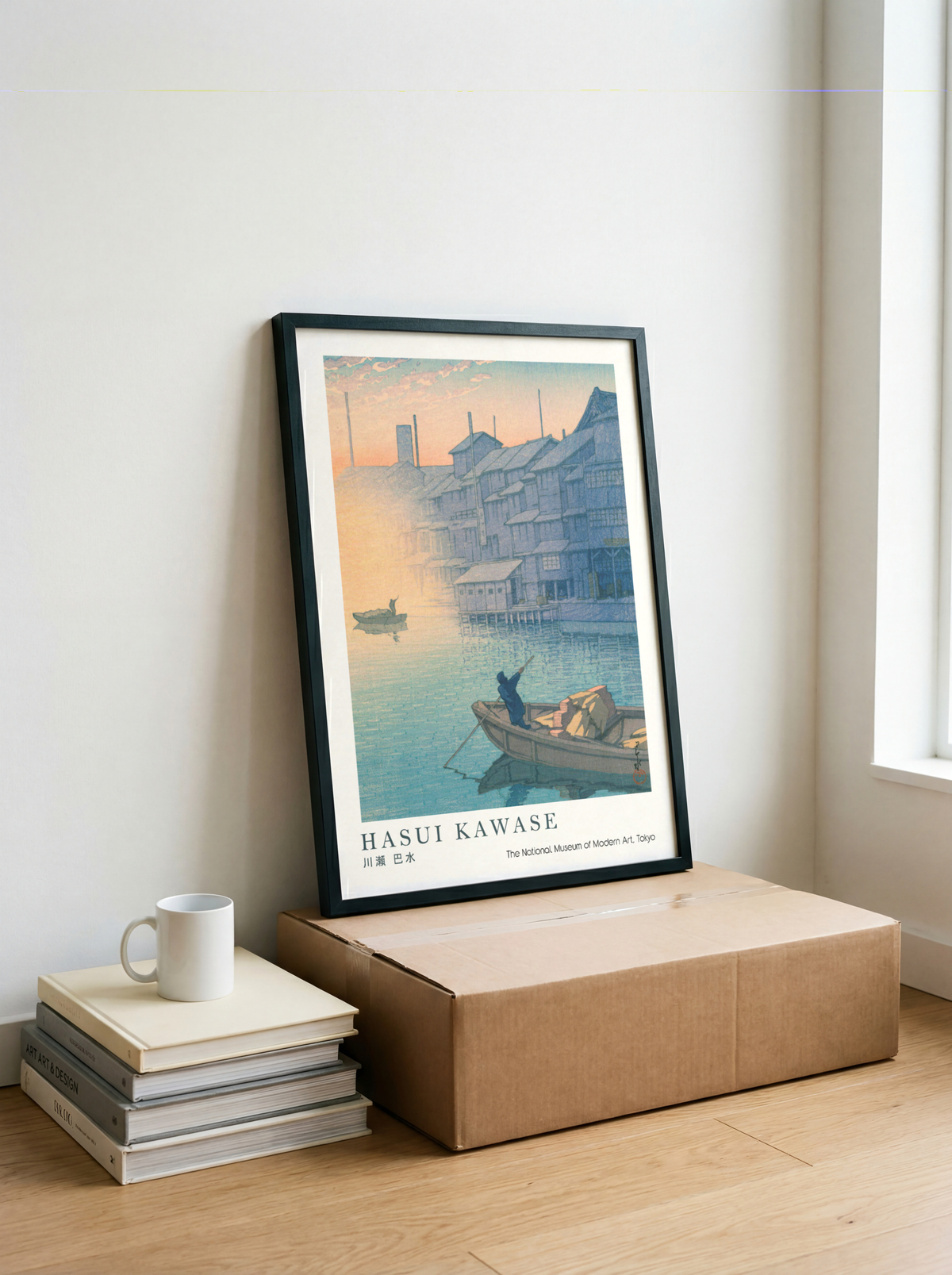 Morning in Dotonbori, Osaka – Hasui Kawase Japanese Woodblock Print, Vintage Japan Poster, Japandi Wall Art