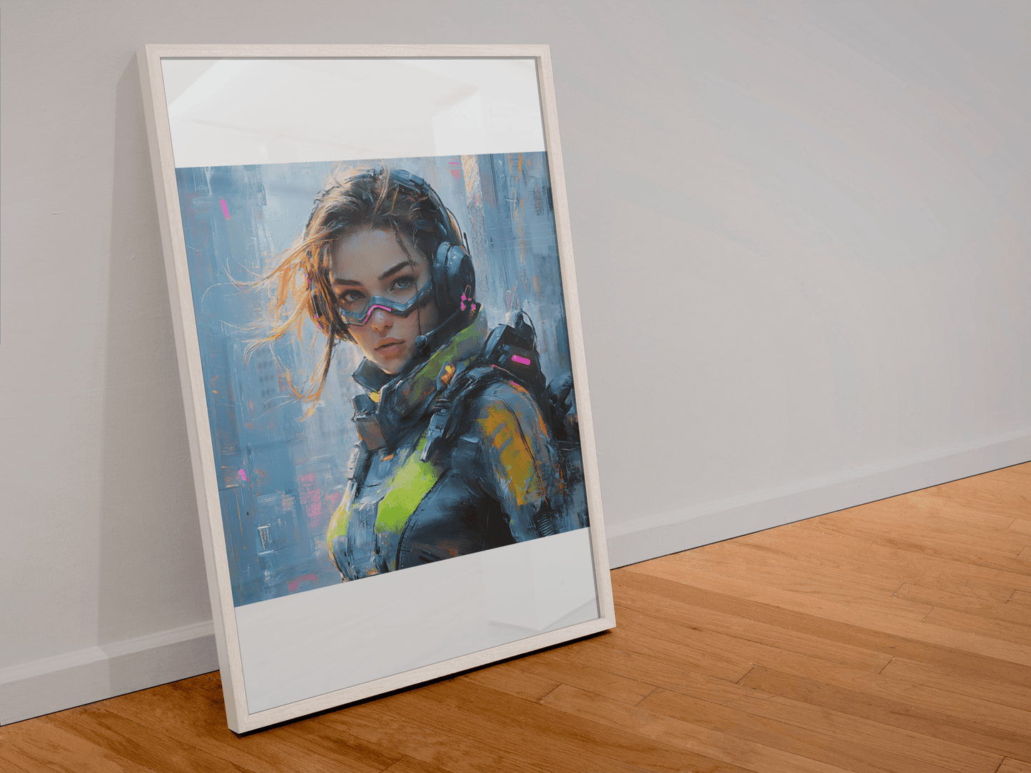 ☢️🧬Affiche Murale Survival Neon Fury Girls #4 - Aura Studio Déco