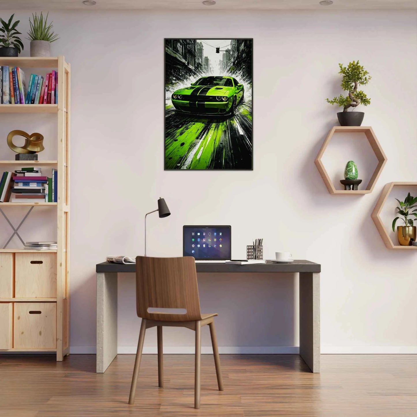 🏎️🏁Affiche Automobile Art' Street Encadrée - Aura Studio Déco