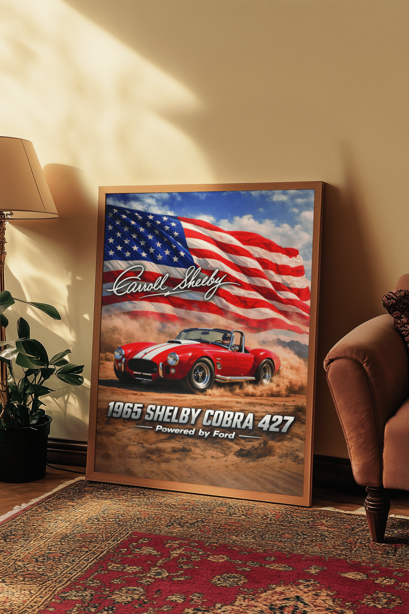 🏆🀣📺 Affiche Automobile Vintage 1965 Legend - Aura Studio Déco