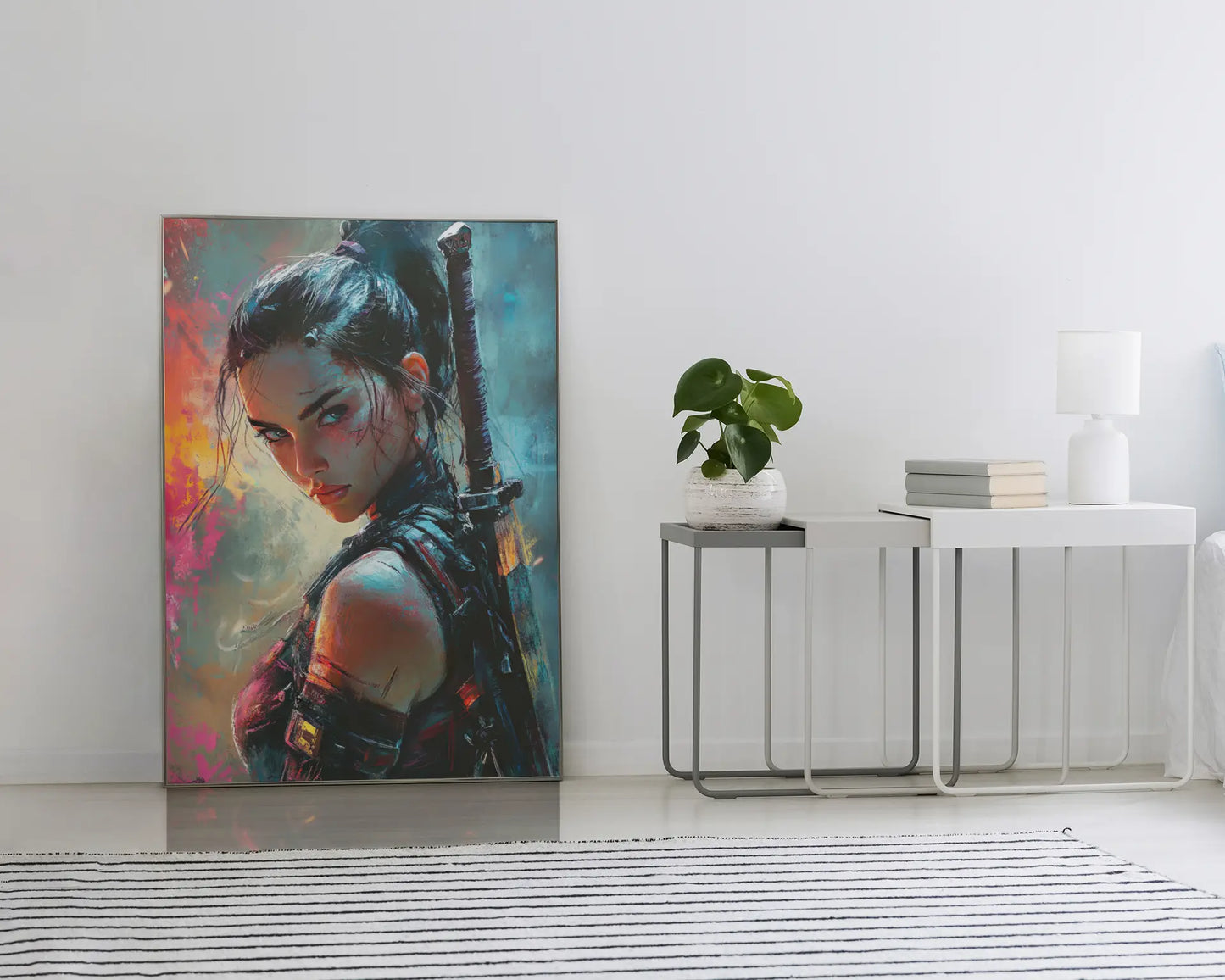 🌃Affiche Cyber Girl #39 – Art Mural Cyberpunk - Aura Studio Déco