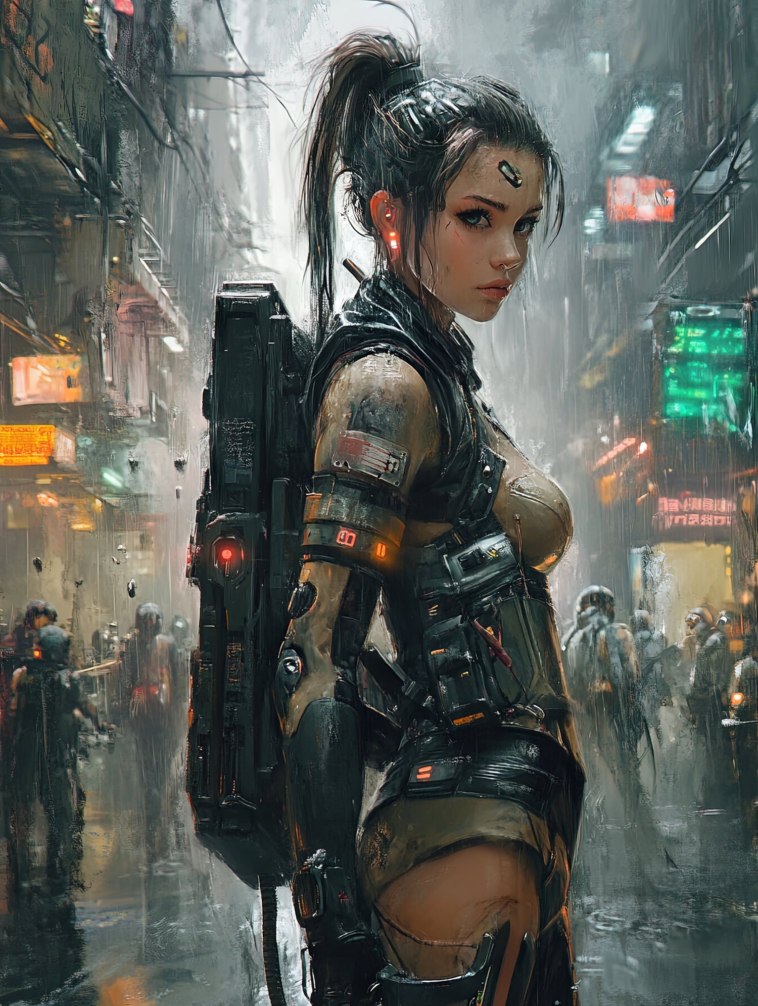 🌃🧬☢️ Affiche Cyber Girl Ultimate Série