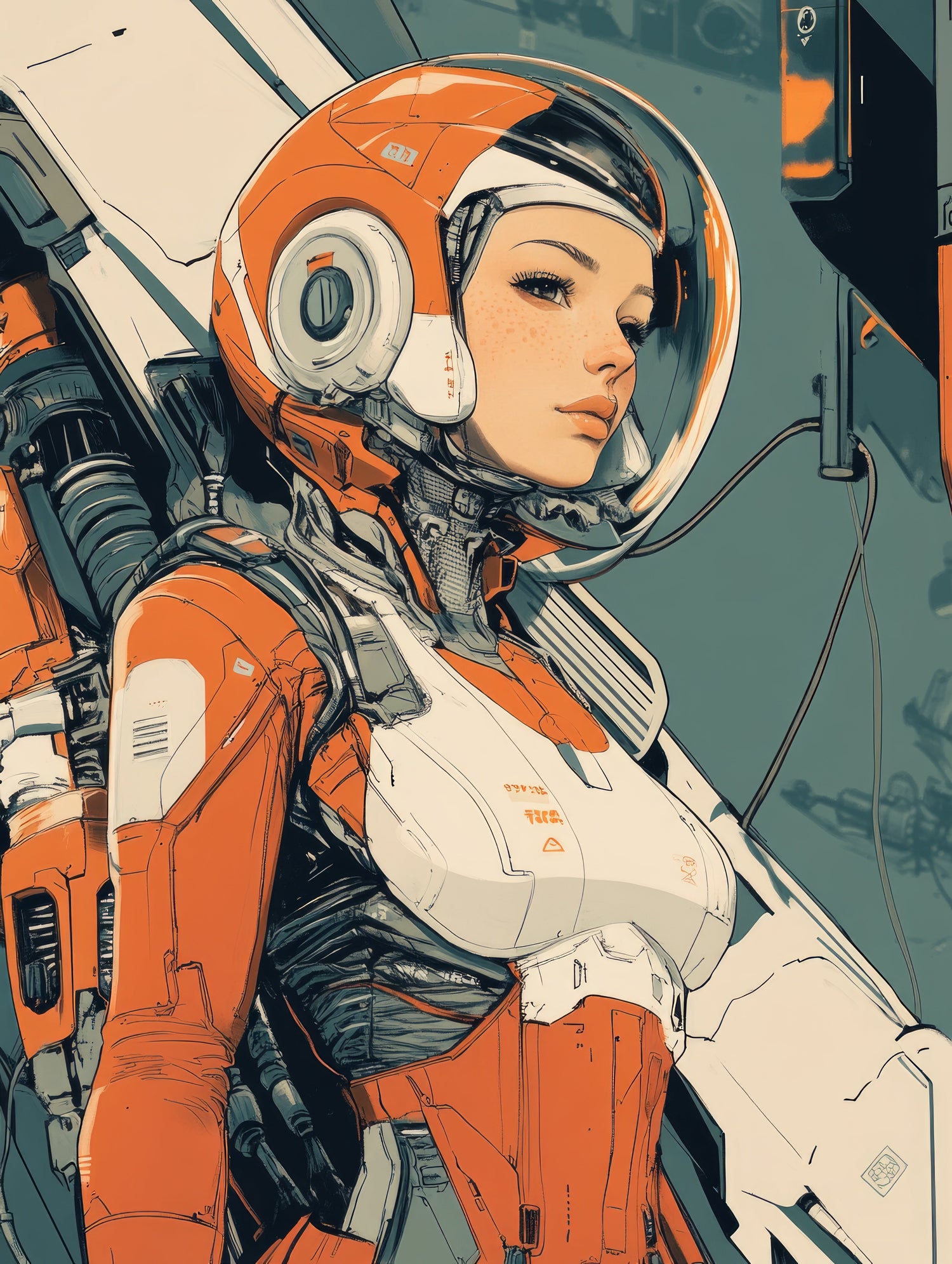 🛸  Art Mural  Affiches Retro Futur Mecha