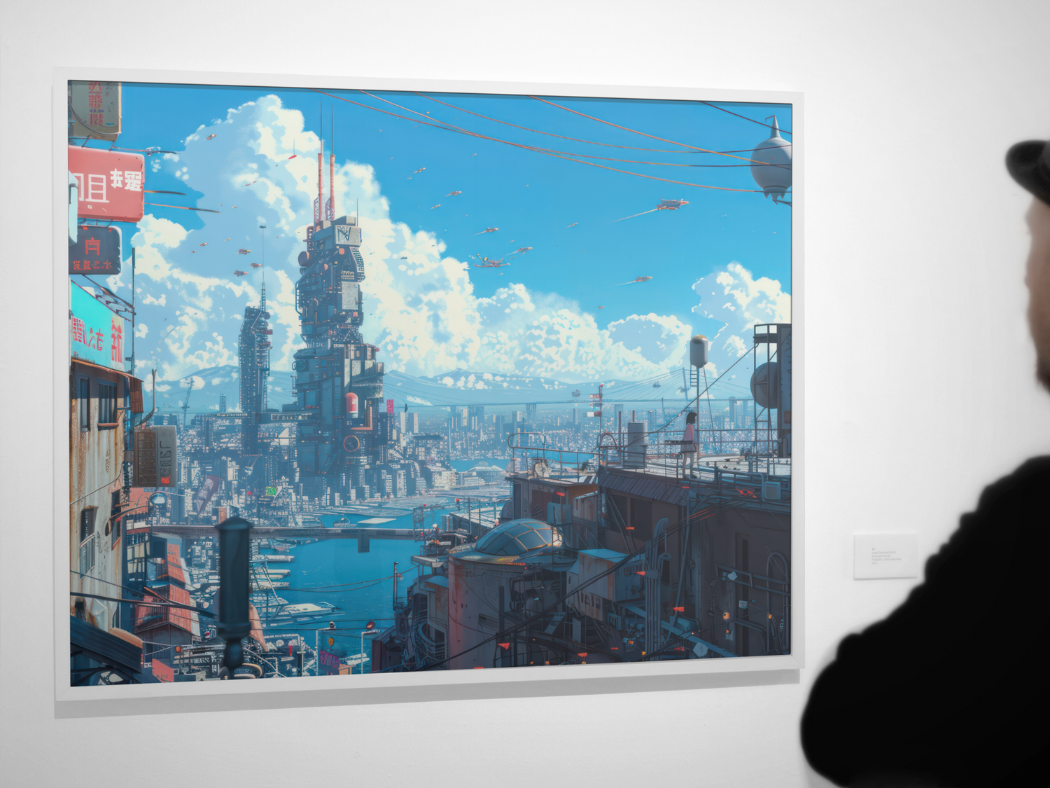 🐉🇯🇵✨ Affiches encadrées métal CLI-FI Anime Concept – Art futuriste & décoration sci-fi