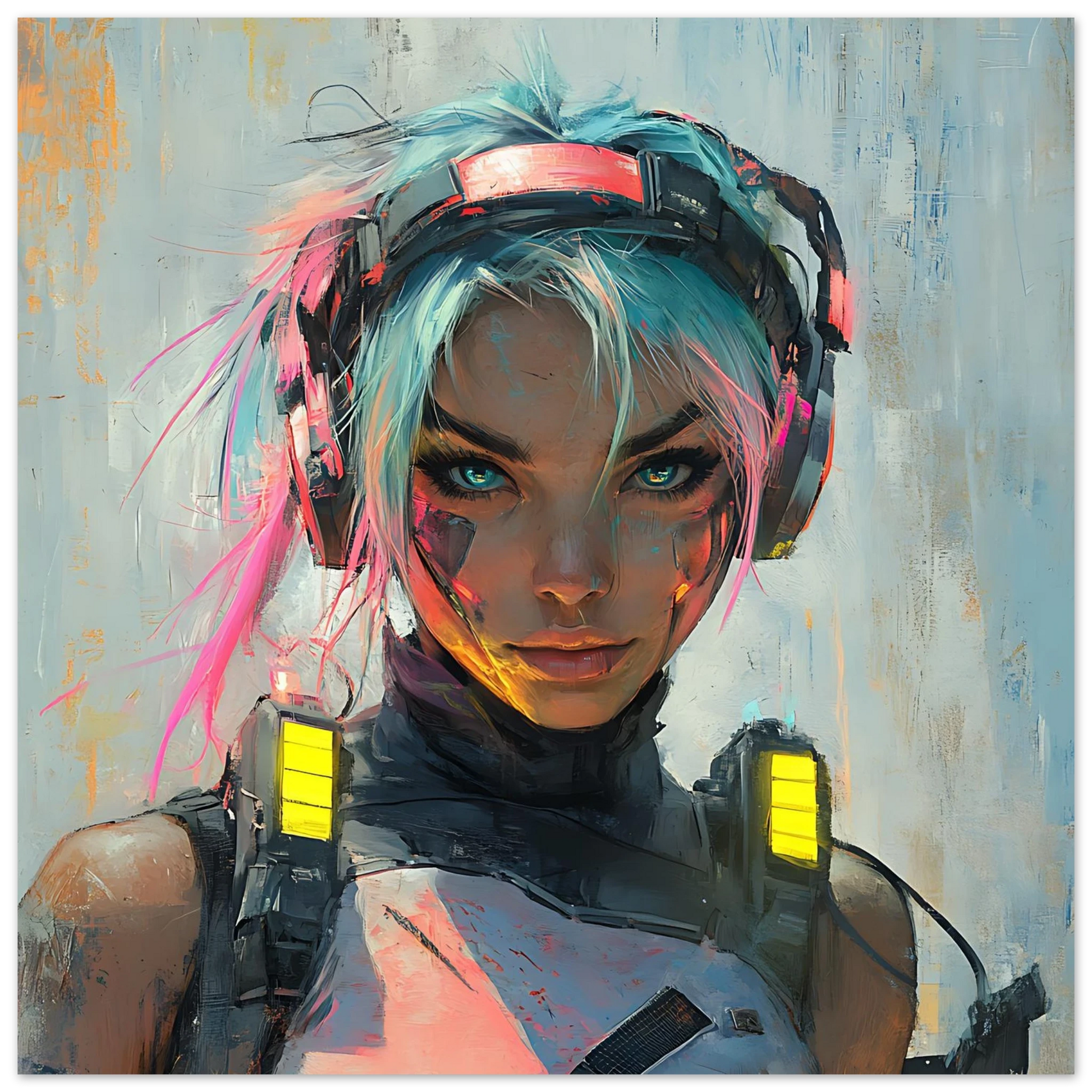 ☢️🧬Affiche Murale Survival Neon Fury Girls #10 - Aura Studio Déco
