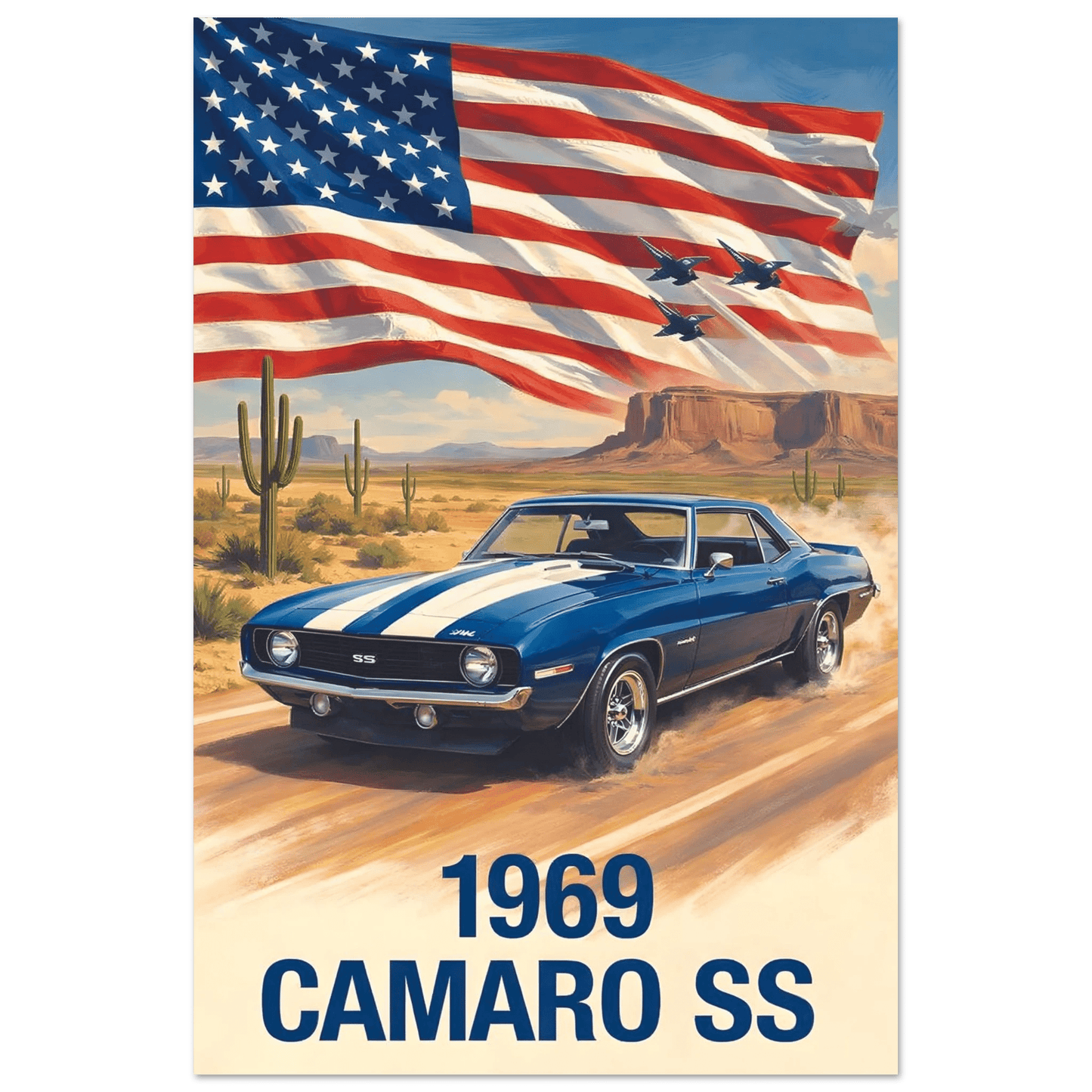 🏆🀣📺 Affiche Automobile Vintage 1969 Legend - Aura Studio Déco