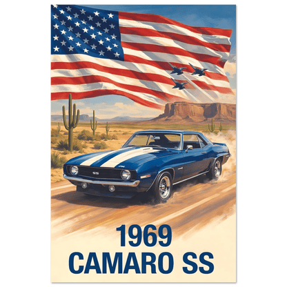 🏆🀣📺 Affiche Automobile Vintage 1969 Legend - Aura Studio Déco