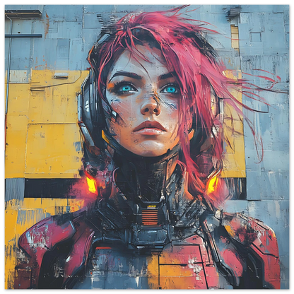 ☢️🧬Affiche Murale Survival Neon Fury Girls #3 - Aura Studio Déco