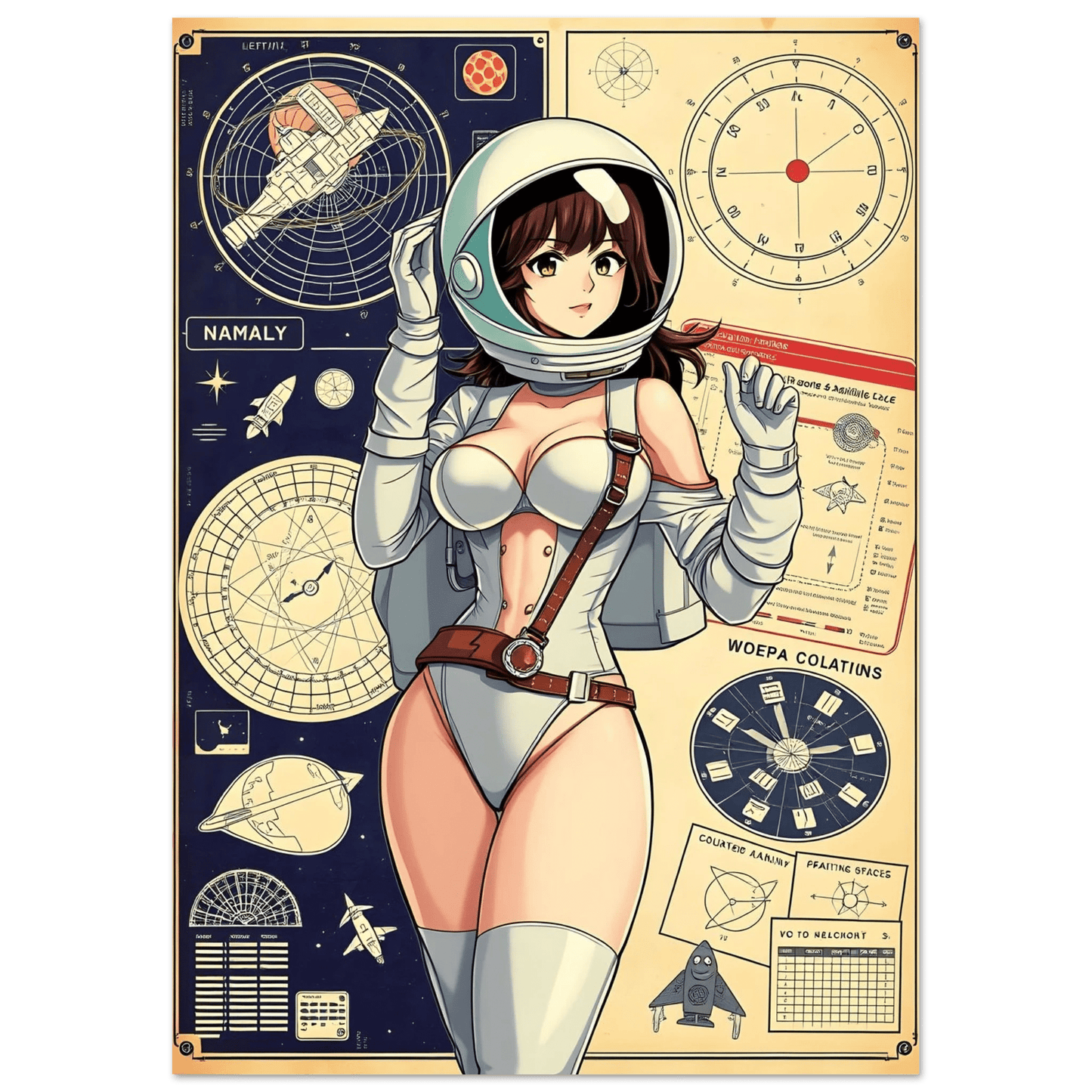 🌸🪐🎀👽Création Anime Rétro Sci-Fi ☄️30 - Aura Studio Déco