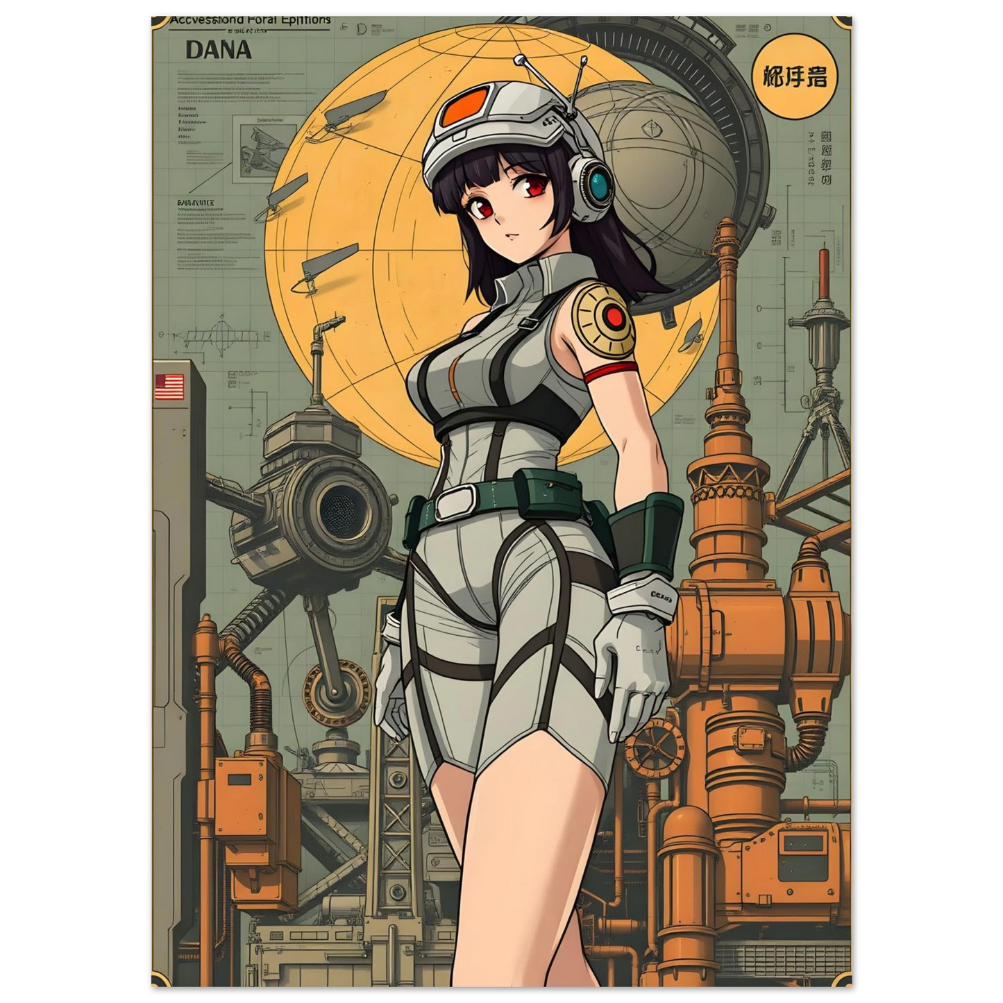 🌸🪐🎀👽 Poster Création Anime Rétro Sci-Fi ☄️19 - Aura Studio Déco