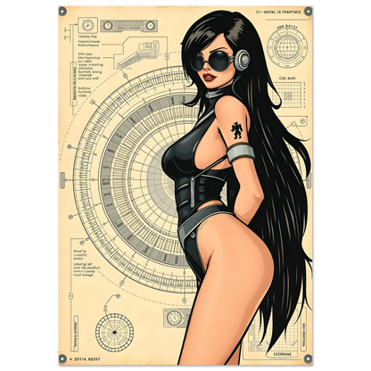 🌸🪐🎀👽Poster Création Anime Rétro Sci-Fi ☄️35 - Aura Studio Déco