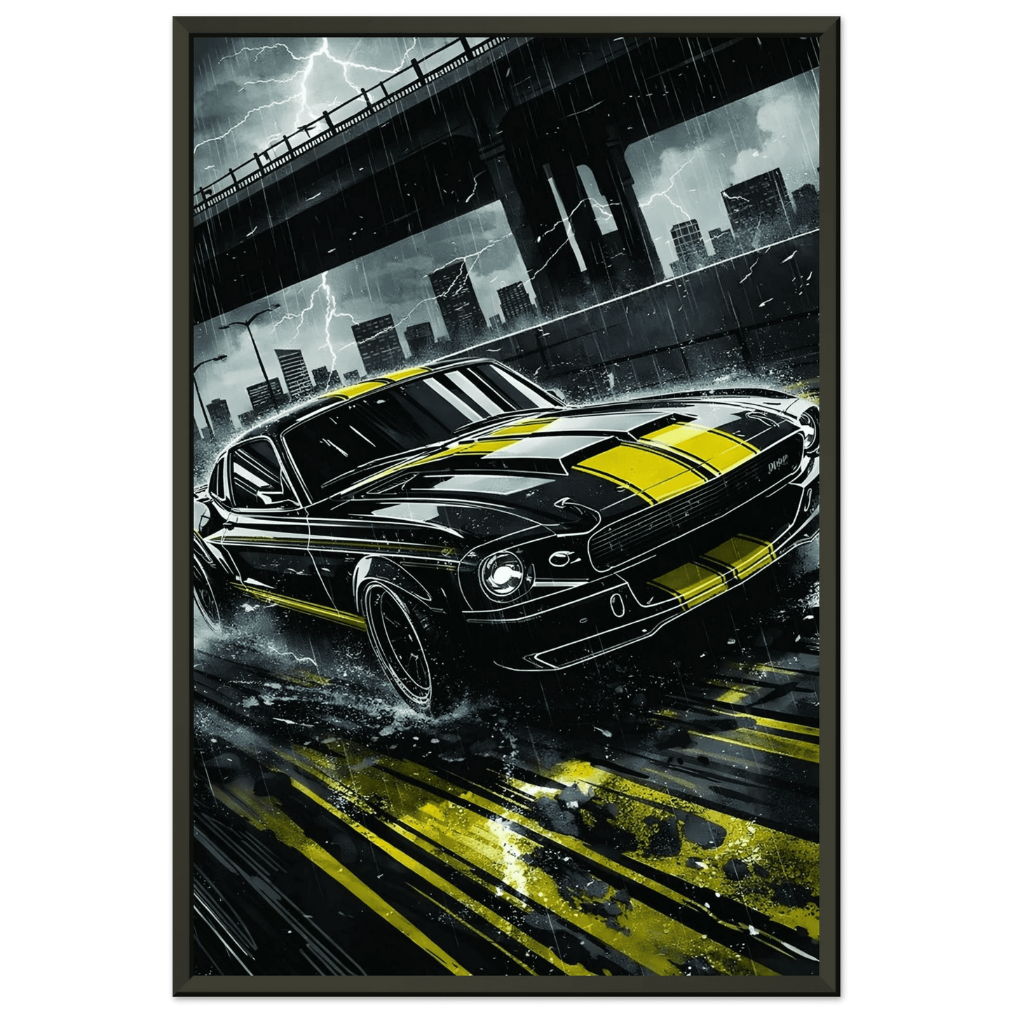 🏎️🏁Affiche Automobile Art' Legend 2 Encadrée - Aura Studio Déco