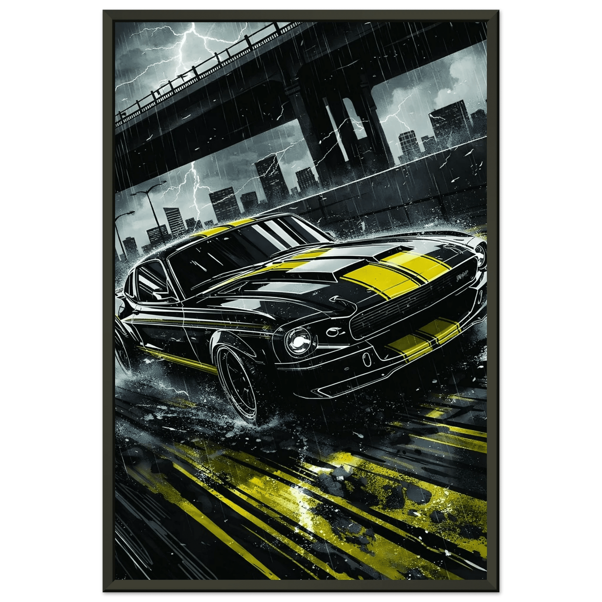 🏎️🏁Affiche Automobile Art' Legend 2 Encadrée - Aura Studio Déco
