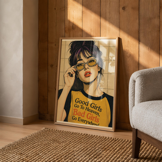 Affiche Good Girls Bad Girls | Mode Rétro & Grunge