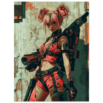 🧬Estampe d 'Art Affiche Cyber Girl Hors-série #2 – Art Mural Cyberpunk - Aura Studio Déco