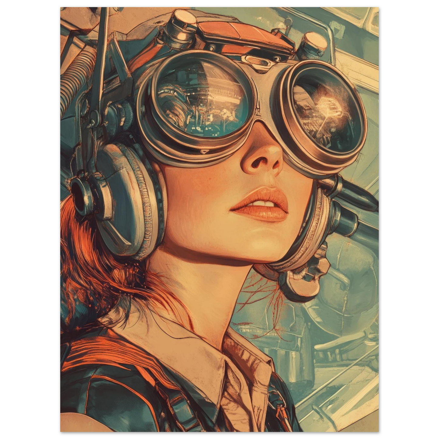 ✨ RETRO FUTUR MECHA WOMENS — Starship Series #19 - Aura Studio Déco