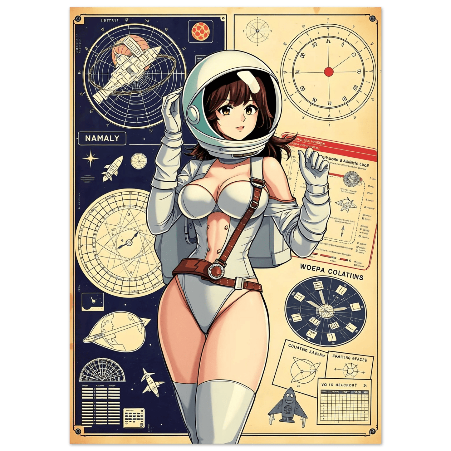 🌸🪐🎀👽Création Anime Rétro Sci-Fi ☄️30 - Aura Studio Déco