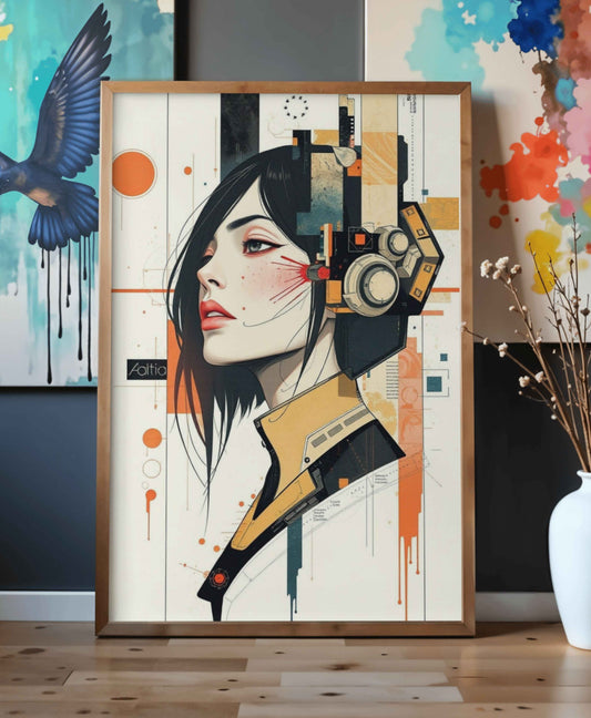 🖼🪐𒆙🎨Portraits Futuriste Abstrait ⚛8