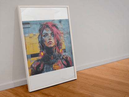☢️🧬Affiche Murale Survival Neon Fury Girls #3 - Aura Studio Déco