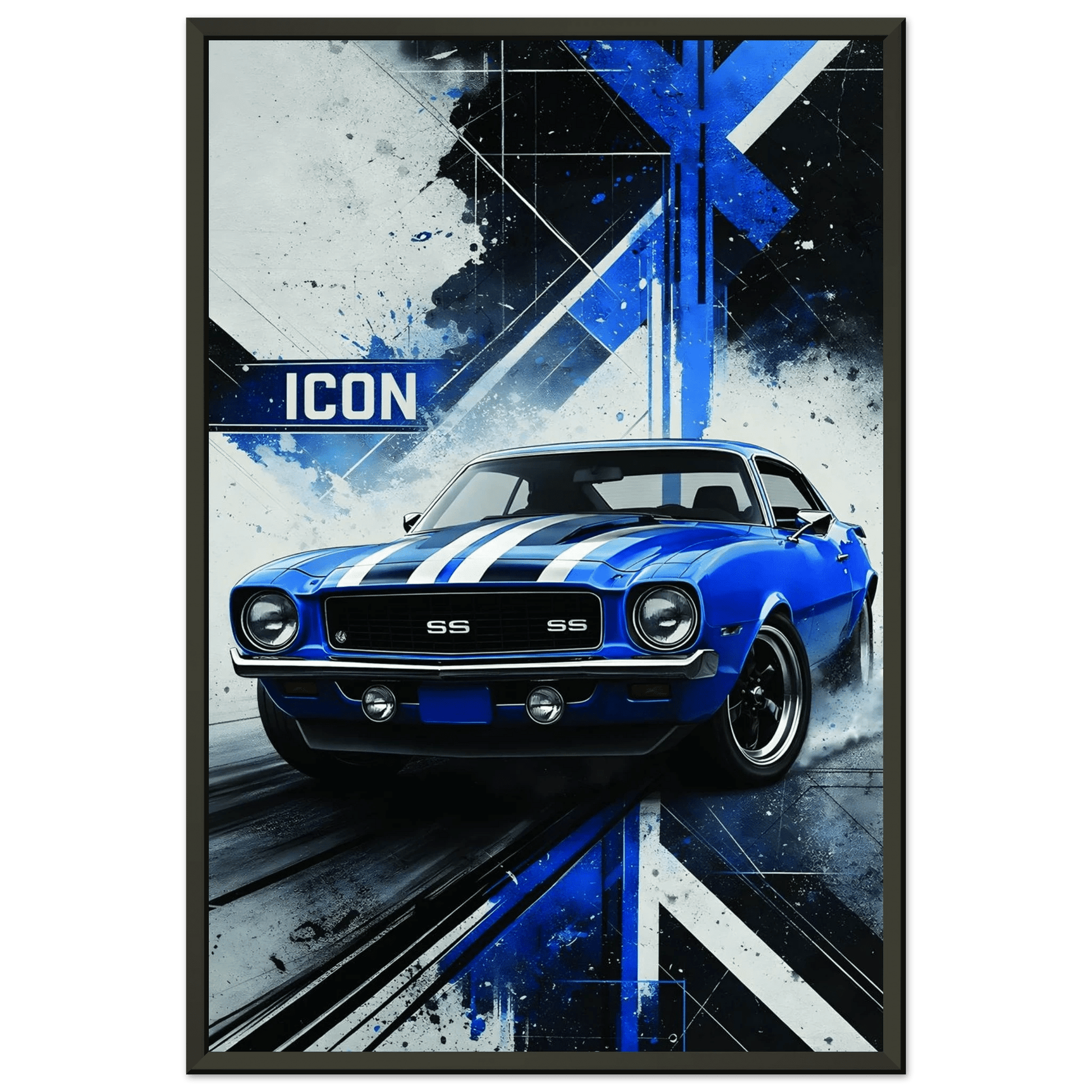 🏎️🏁Affiche Automobile Art' Icon Encadrée - Aura Studio Déco