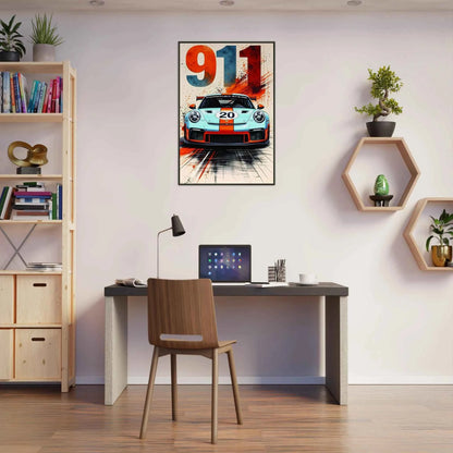 🏎️🏁Affiche Automobile Art' Sport 4 Encadrée - Aura Studio Déco