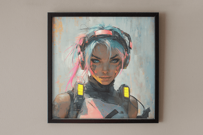 ☢️🧬Affiche Murale Survival Neon Fury Girls #10 - Aura Studio Déco