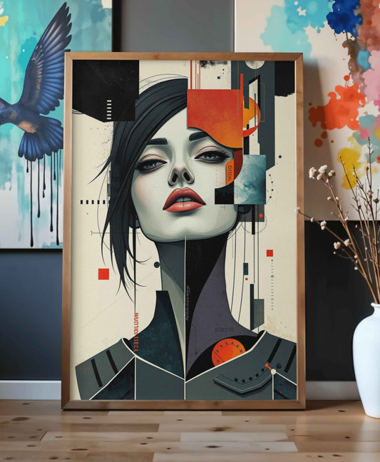 🖼🪐𒆙🎨Portraits Futuriste Abstrait ⚛12