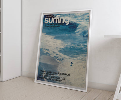 Poster Plage Surf Vintage – Ambiance bord de mer estivale