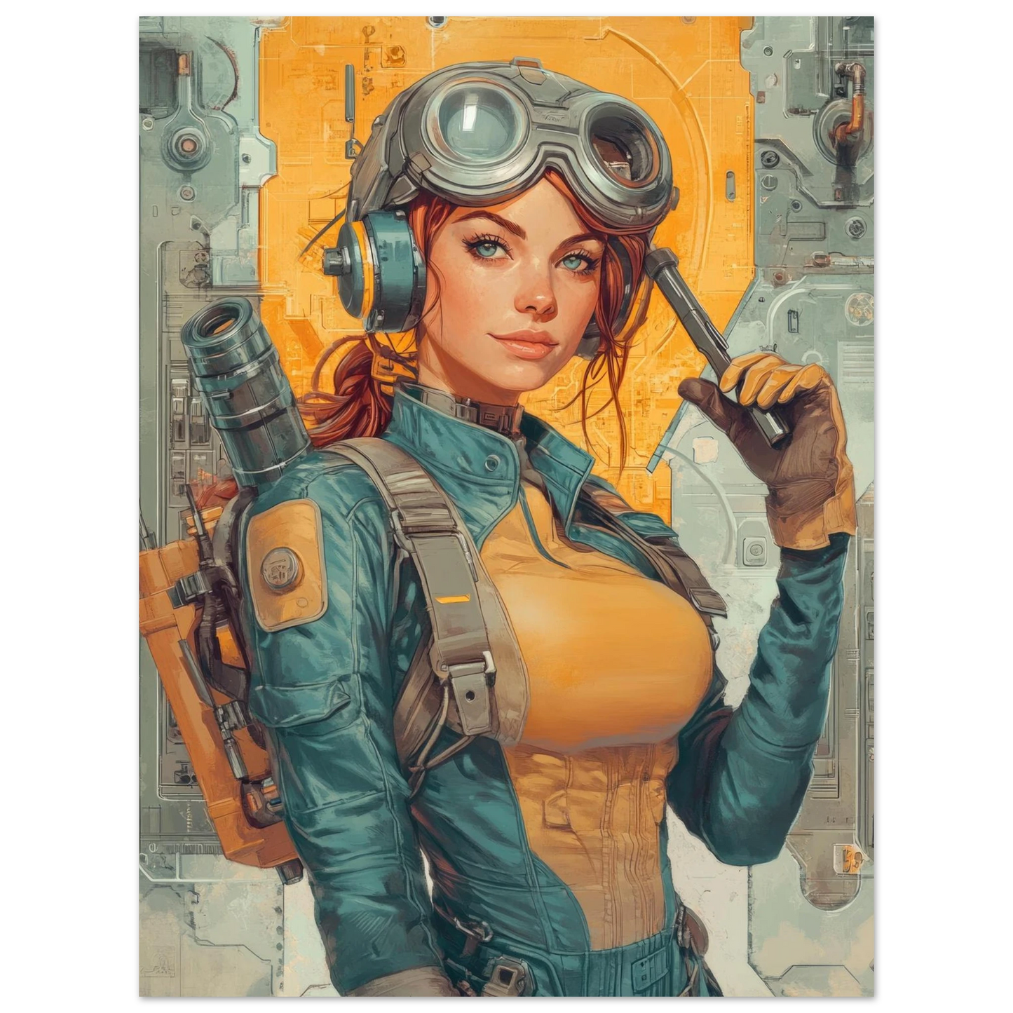 ✨ RETRO FUTUR MECHA WOMENS — Starship Series #26 - Aura Studio Déco