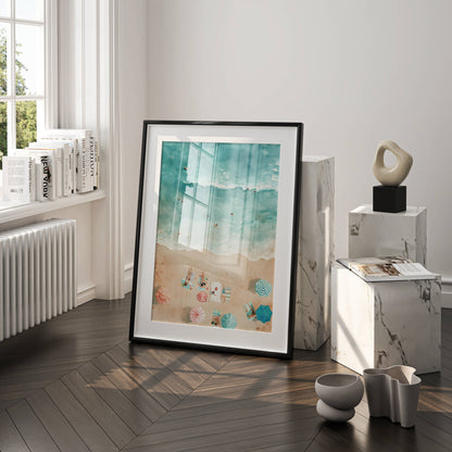 Affiche Vue Aérienne de Plage – Ambiance Estivale et Bord de Mer | Poster sur Papier Mat