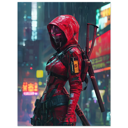 Affiche Murale  CYBERPUNK WAR GIRL ULTIMATE SERIE  5☢️ - Aura Studio Déco