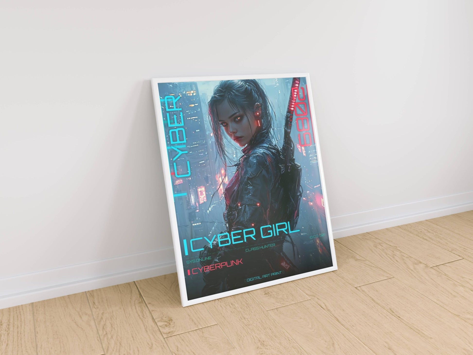 ☣️ Série limitée Art Cyberpunk - Poster Cybergirl Killer 2089 - Aura Studio Déco