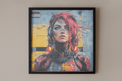 ☢️🧬Affiche Murale Survival Neon Fury Girls #3 - Aura Studio Déco