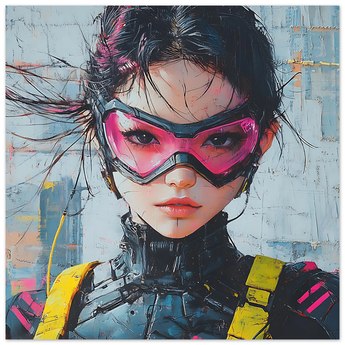 ☢️🧬Affiche Murale Survival Neon Fury Girls #8 - Aura Studio Déco