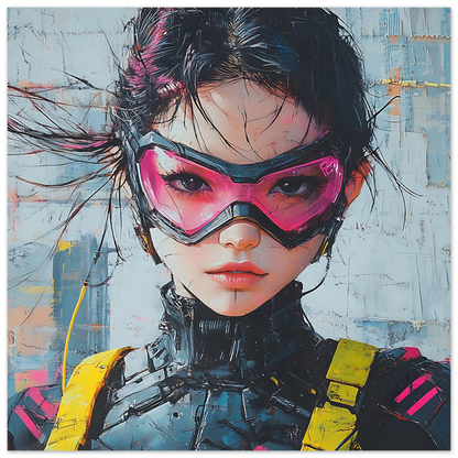 ☢️🧬Affiche Murale Survival Neon Fury Girls #8 - Aura Studio Déco
