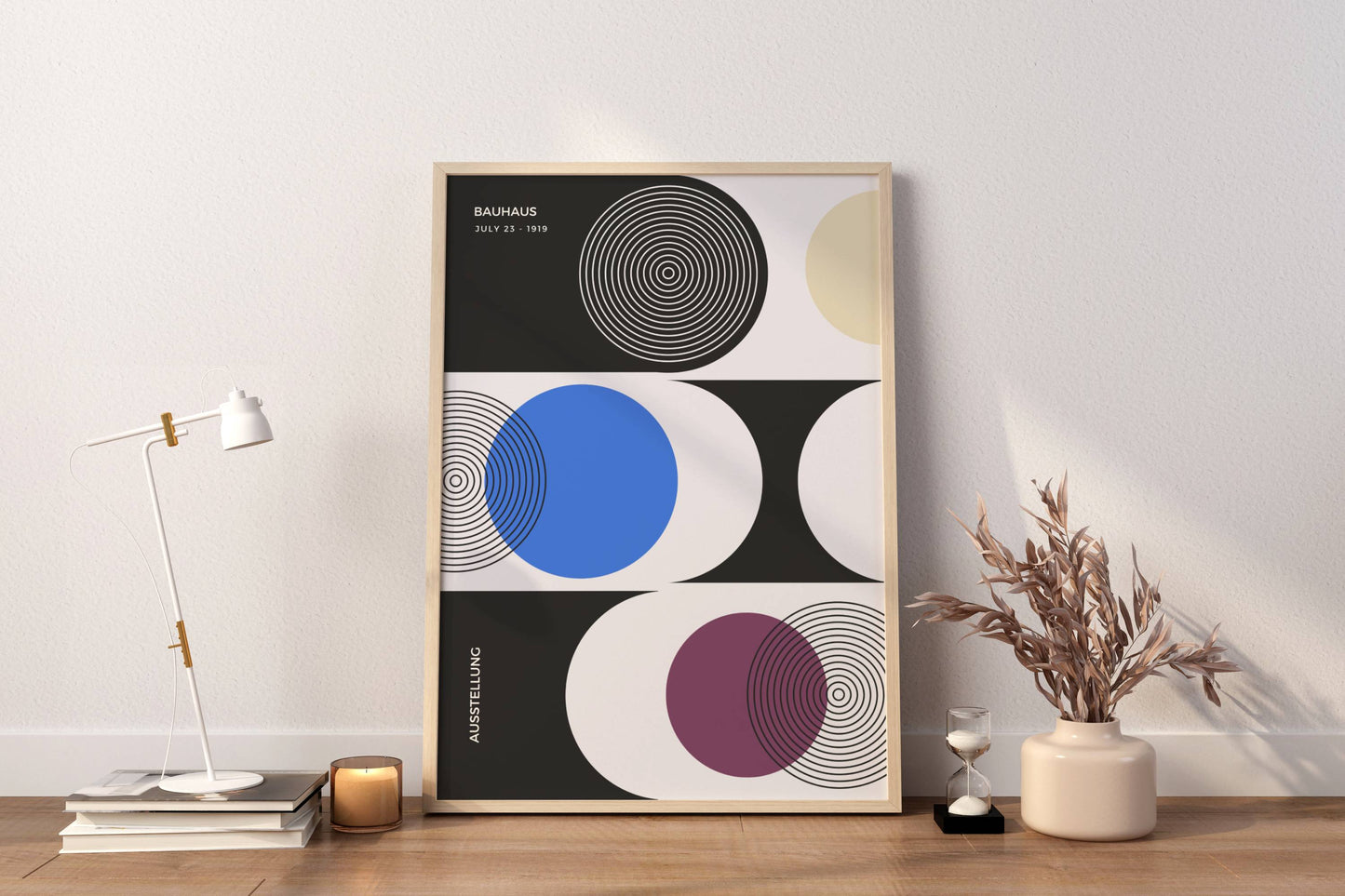 Affiche Bauhaus Géométrique Minimaliste – Art Abstrait Mid-Century Moderne | Poster Design Papier Mat
