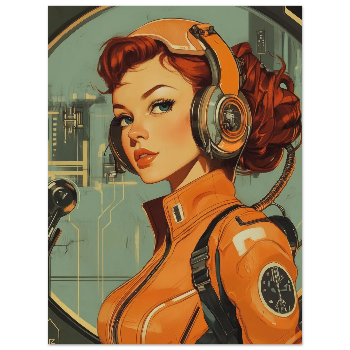 ✨ RETRO FUTUR MECHA WOMENS — Starship Series #51 - Aura Studio Déco