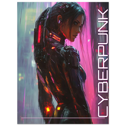 ☣️ Série limitée Art Cyberpunk - Poster Cybergirl 2089 - Aura Studio Déco