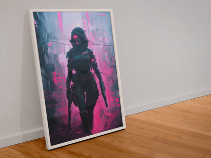 🧬Estampe d 'Art Affiche Cyber Girl Hors-série #1 – Art Mural Cyberpunk - Aura Studio Déco