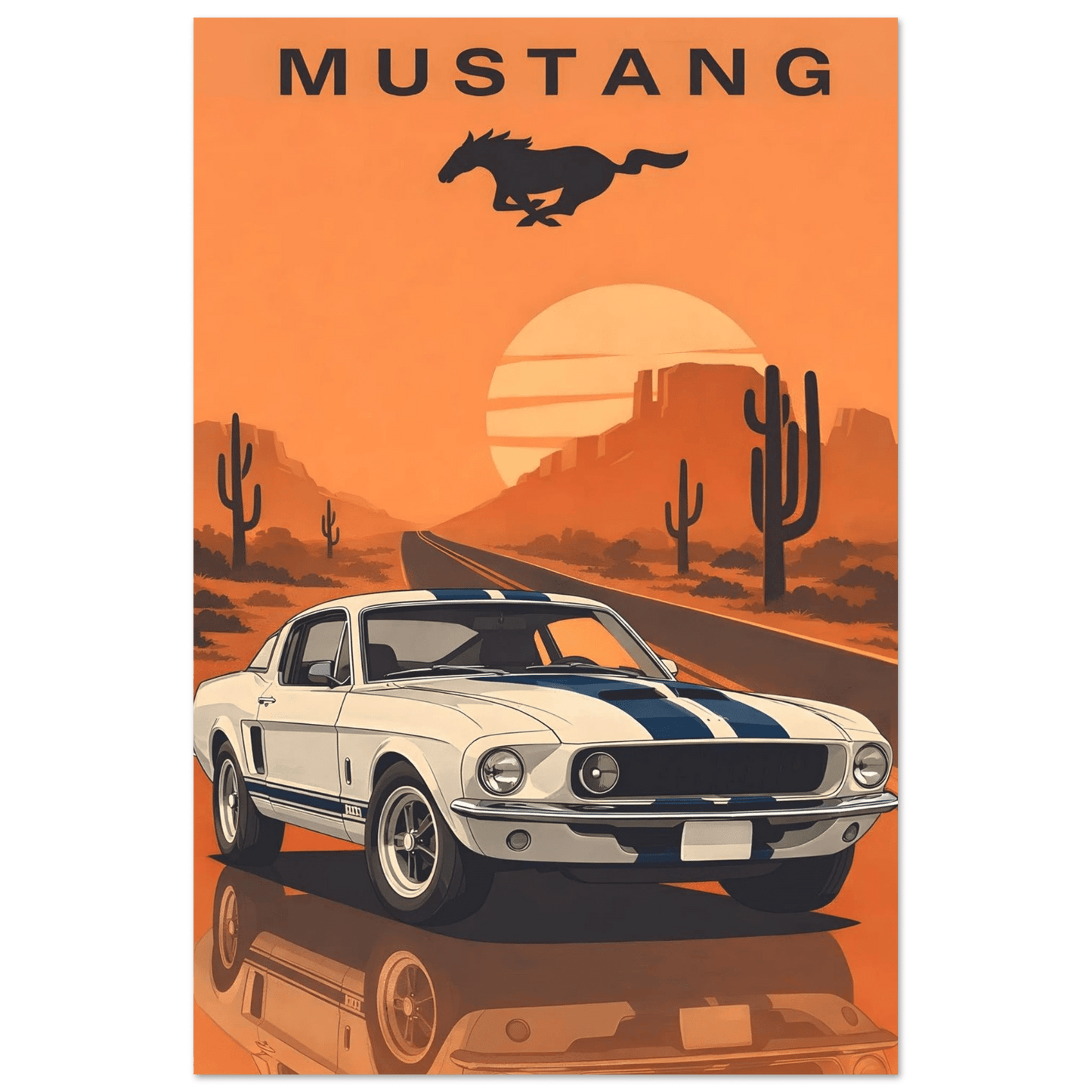 🏆🀣📺 Affiche Automobile Vintage 70' Legend - Aura Studio Déco