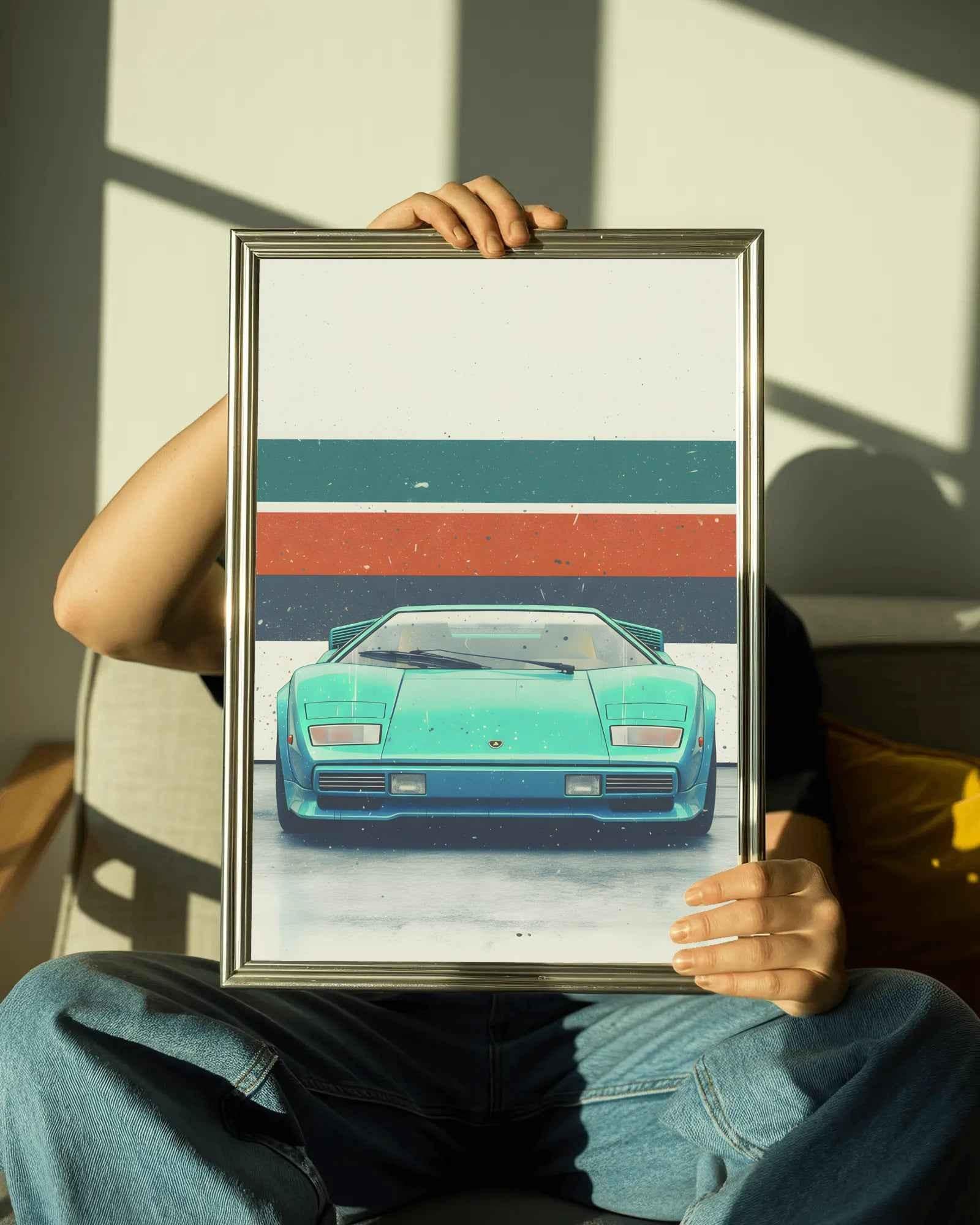 🏆🀣📺 Affiche Automobile Vintage 80's Legend - Aura Studio Déco